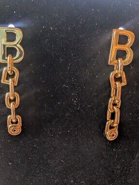 Fashion Jewelry Gold Letter B Chain Drop Earrings